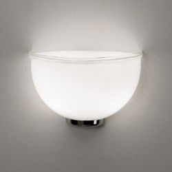 Artemide Onfale parete 28 con cristal chiuso ip 40 opalino - iLamparas.com