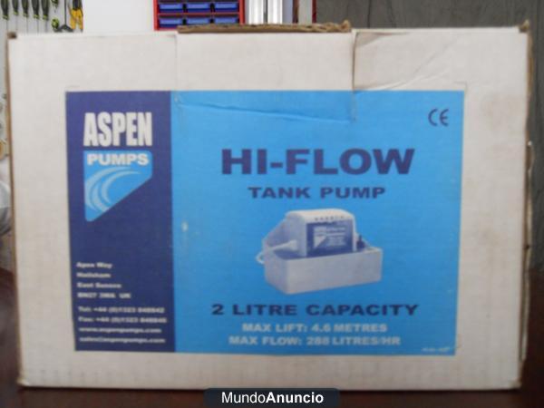 Se vende Bomba de Condensados nueva  marca ASPEN Hi-Flow con 2 litros de depósito, varios niveles y automática