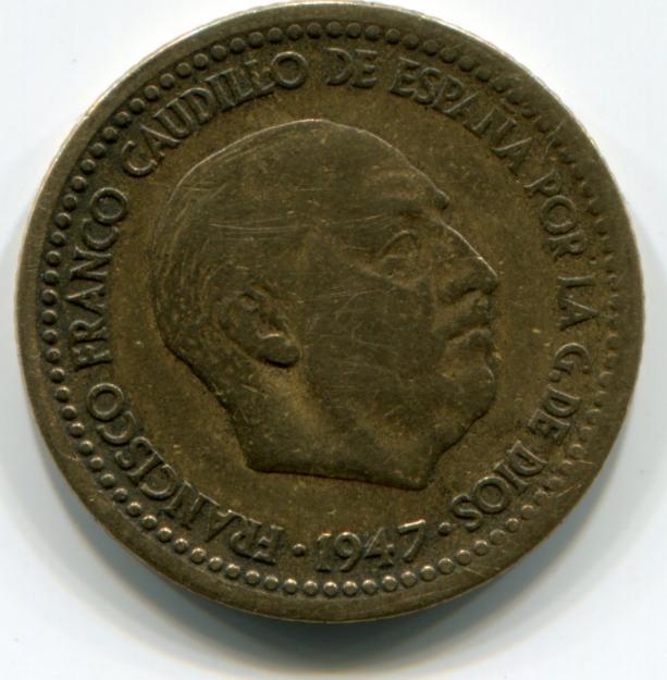 VENDO 1 PESETA de FRANCO de 1947*19-50 excelente conservacion