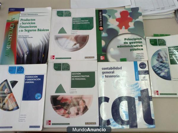 Vendo libros para el Ciclo Formativo de Grado Medio de Auxiliar Administrativo