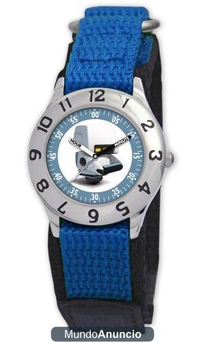 Disney WALL-E 0803C009D022S501 - Reloj para niños de cuarzo, correa de textil color azul claro