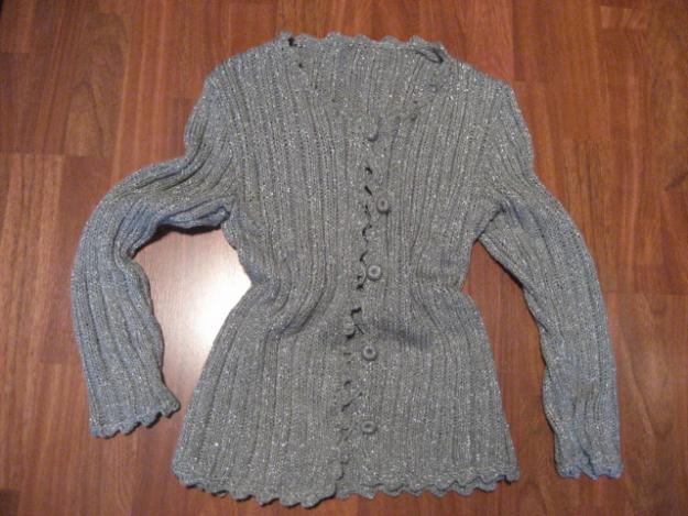 Chaqueta artesanal gris fantasia