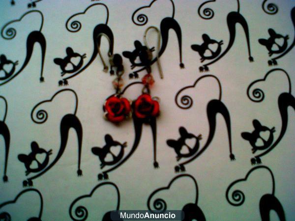 Elegantes Pendientes de rosas