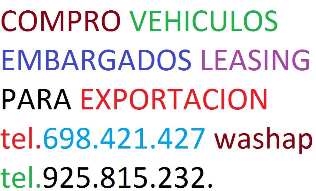 Vehiculos embargados con leasing etc.