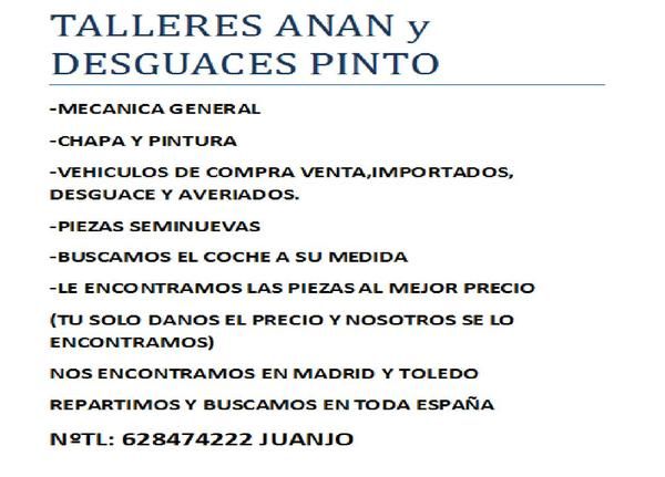 DESGUACES ANAN Y TALLERES PINTO