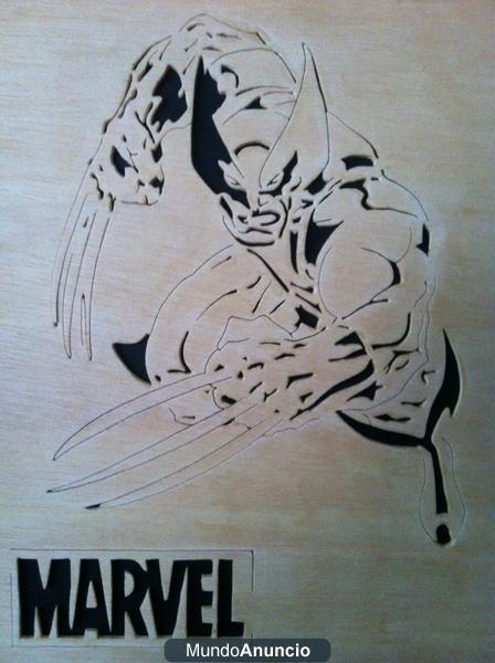 Lobezno, cuadro de madera, wolverine, Marvel, envio