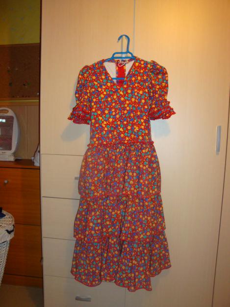 Traje de flamenca de crespón niña 6-8 años