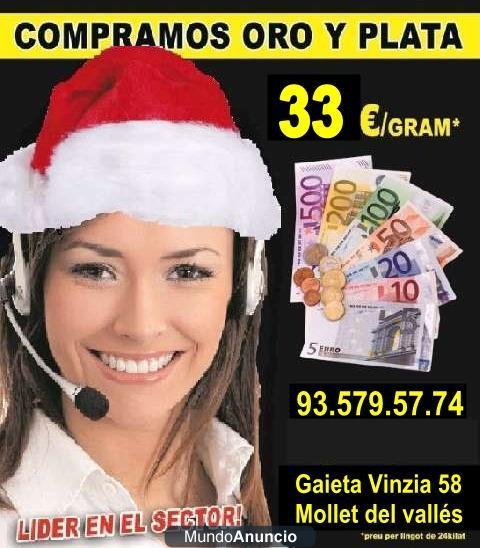 COMPRO ORO, PAGO HASTA 33€/GR, SOLO EN MOLLET DEL VALLES