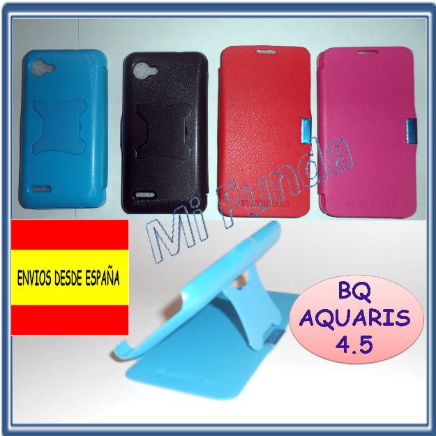 Funda libro bq aquaris  4.5y 5.0 varios colores con soporte. nuevas