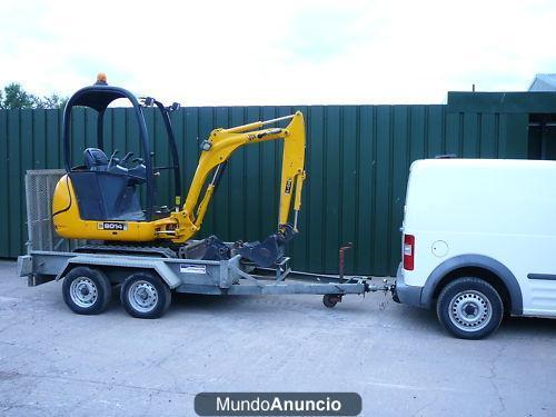 JCB 8014 MINI EXCAVADORA - remolque