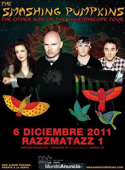 Vendo 2 Entrada para Smashing Pumpkins en Barcelona el 6.12.11 (TODO AGOTADO!!!)