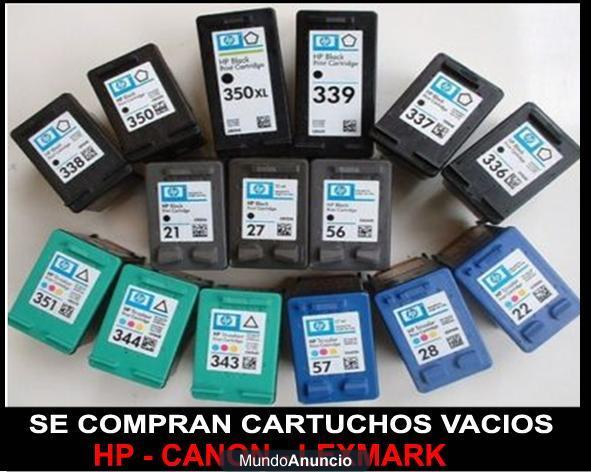 compro cartuchos vacios hp y canon