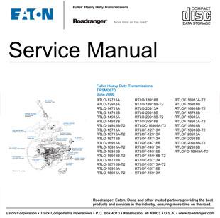 Fuller Roadranger Eaton Transmissions factory service manual