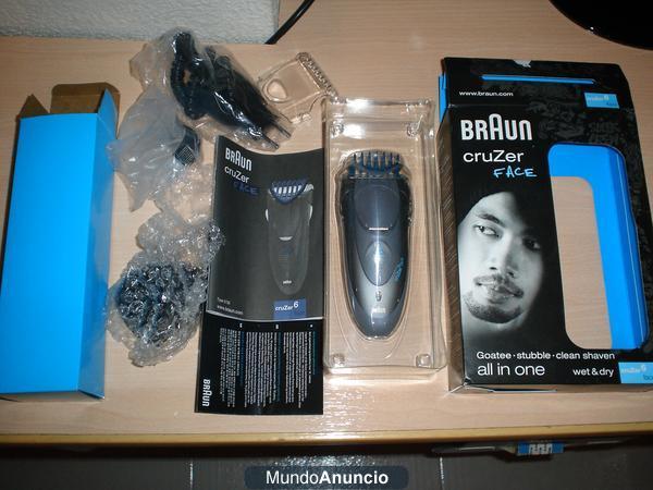 VENDO AFEITADORA Y PERFILADORA DE BARBA BRAUN CRUZER FACE 6  SIN USAR  precio 50 euros