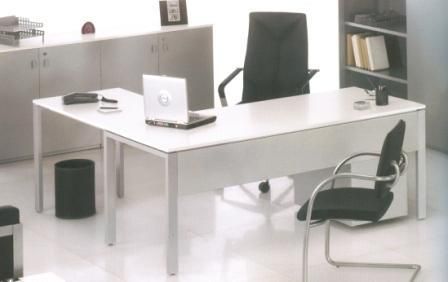 	MESA OFICINA BLANCA/GRIS CON ALA