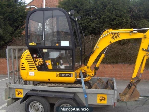 2005 JCB 8015 Mini Pala Excavadora + JCB remolque