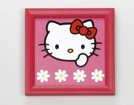 CUADRO HELLO KITTY MARCO MADERA