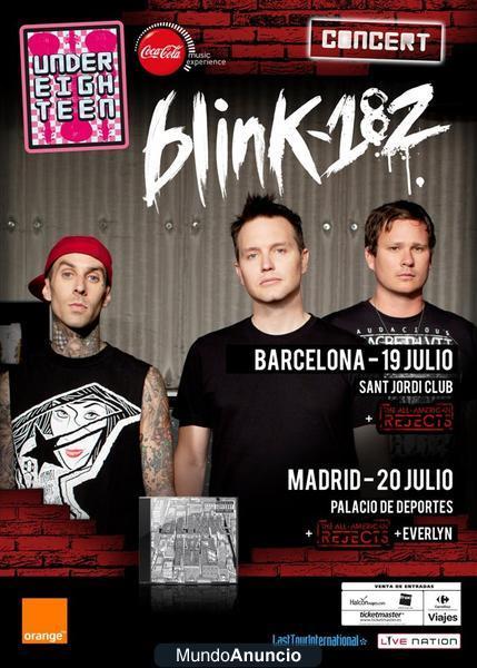 2 entradas para Blink-182 en Madrid!!