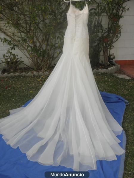 Vestido Boda Rosa Clara - ORGANZA Y ENCAJE Talla38