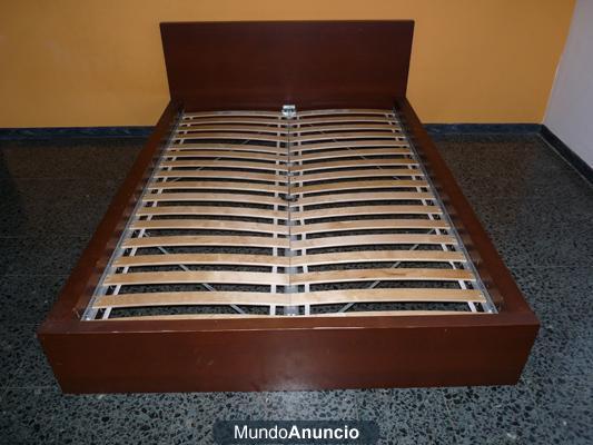 Se vende somier multiláminas cama matrimonio madera