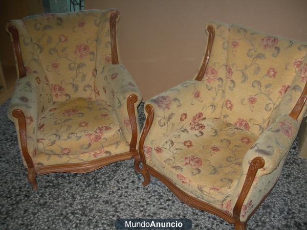 3 BONITOS SILLONES-BUTACAS DE MADERA