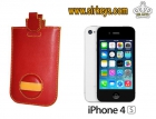 Funda para iPhone 4S original bandera de España de piel - mejor precio | unprecio.es