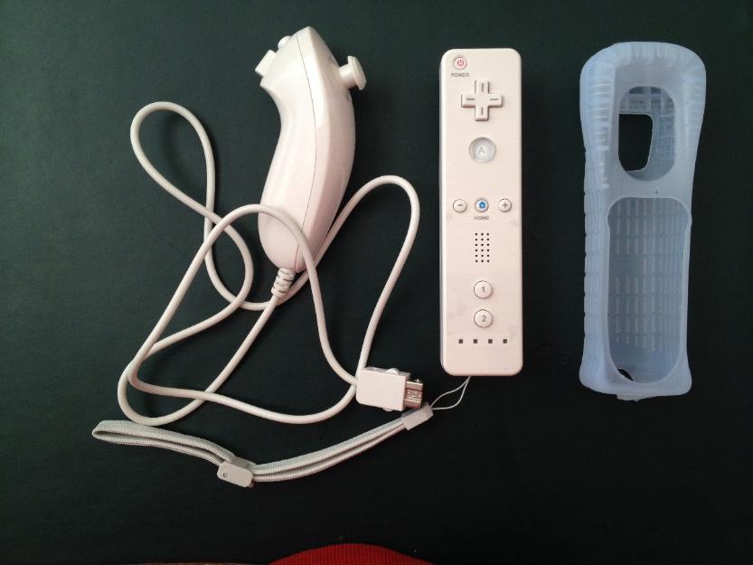 Mando Wii, Nunchuck, funda silicona, correa