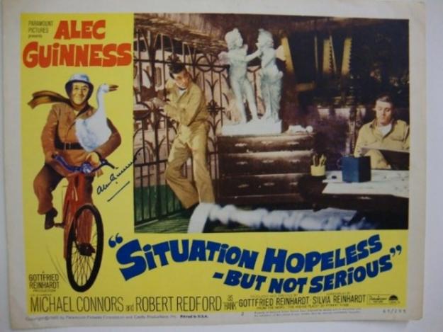 AUTOGRAFO ALEC GUINNESS-Situation Hopeless-But Not Serious