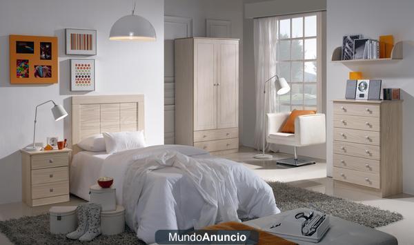 DORMITORIO JUVENIL EN BLANCO NUEVO FABRICA