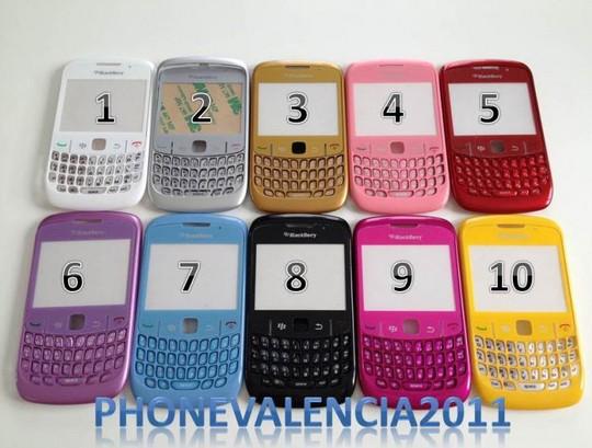 Funda carcasa blackberry curve 8520 completa + herramientas recambio repapacion