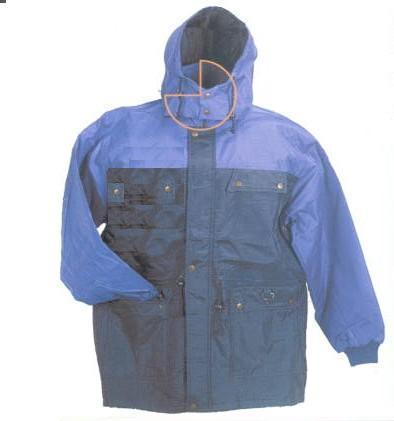 Parka bicolor impermeable dos azules Ande, Planas