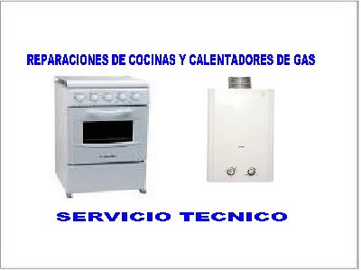 reparacione sy revisiones de cocinas y calentadores de gas