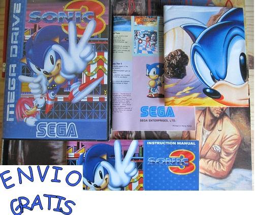 SONIC 3 + 2 SUPER POSTERS BUEN ESTADO -SEGA MEGA DRIVE- PAL ESPAÑOL