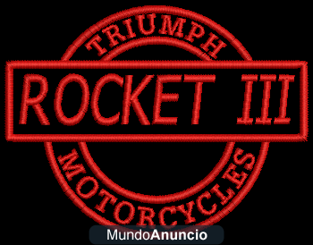 triumph rocket III, parche bordado