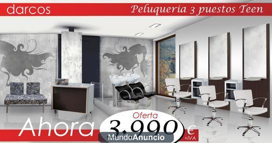 Peluquería 3 puestos completos 3.990 euros