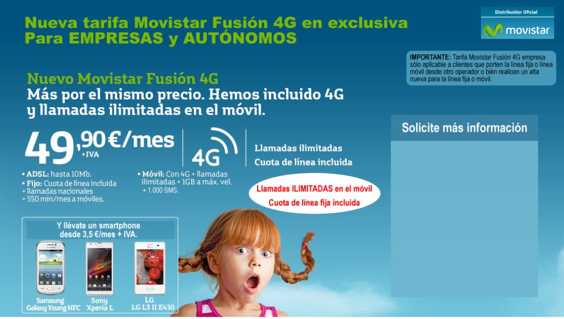 Movistar Fusión 4G ahora para EMPRESAS