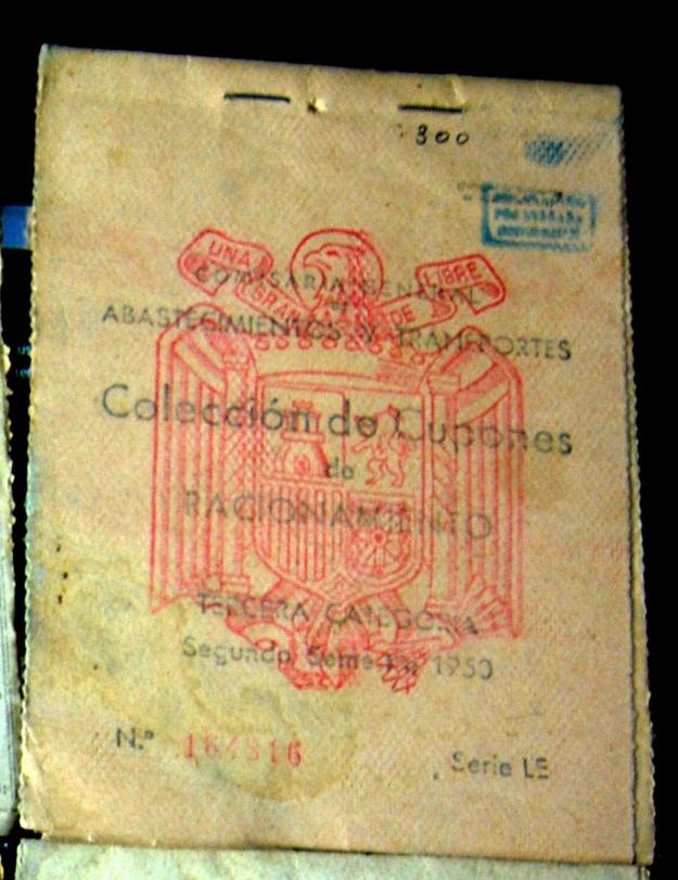 Cartilla racionamiento  2º semestre 1950 le164816