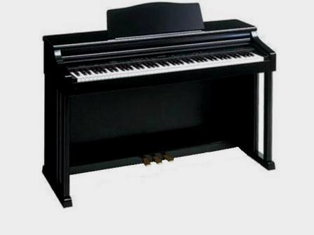 PIANO DIGITAL LACADO EN NEGRO con banqueta regulable a juego