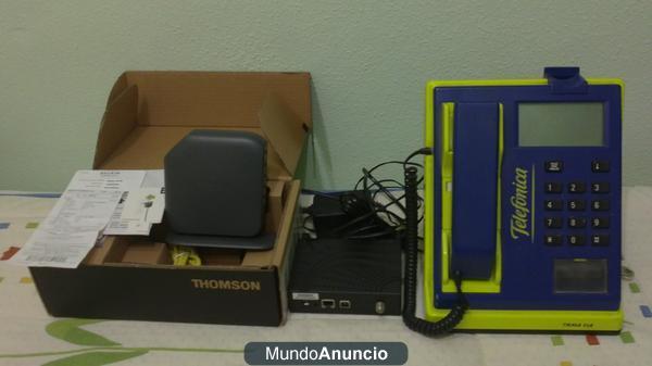 Telefono monedas y router con wifi