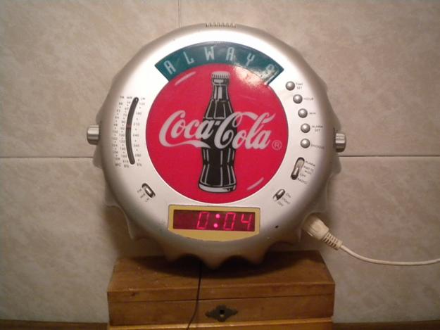 Radio reloj Coca Cola Ingles