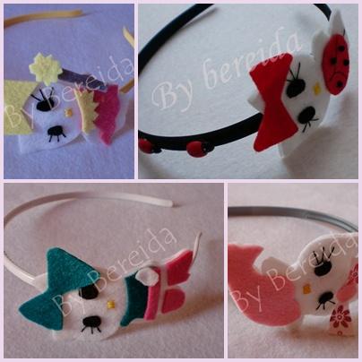 diademas infantiles, fieltro, tiendas