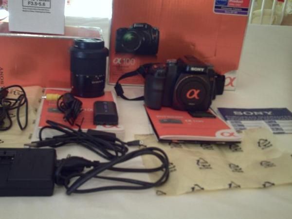 SONY ALPHA DSLR-100 + OBJETIVO 18-70 DE SONY.URGE VENDER POR MOTIVOS ECONOMICOS.