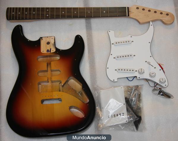 KIT DE MONTAJE GUITARRA ELÉCTRICA tipo Strato, nuevo