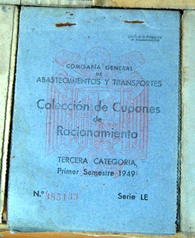 Cartilla racionamiento  1º semestre 1949 le385133