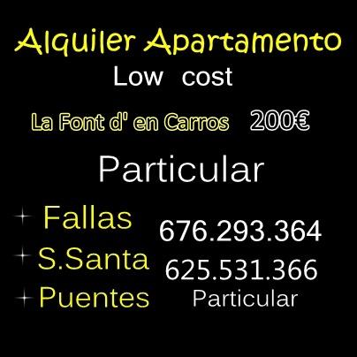 ¡¡¡OFERTA!!! SEMANA SANTA y PUENTE MAYO: 200€.