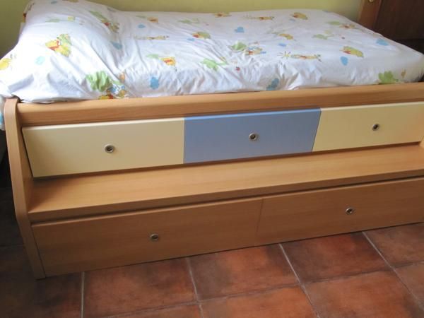 CAMA COMPACTO CON 5 CAJONES