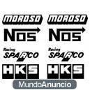 kit pegatina marcas tuning moroso nos racing sparco hks coche sticker adhesivo vinilo personalizado