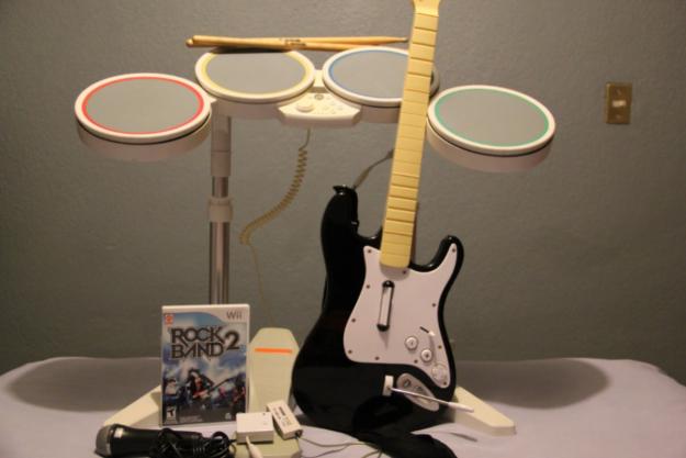 Bateria y guitarra para wii