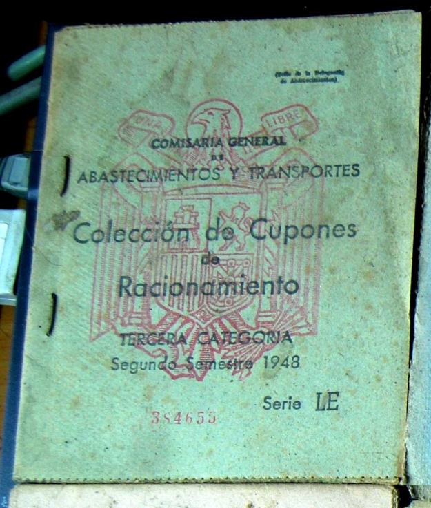 Cartilla racionamiento  2º semestre 1948 le384655