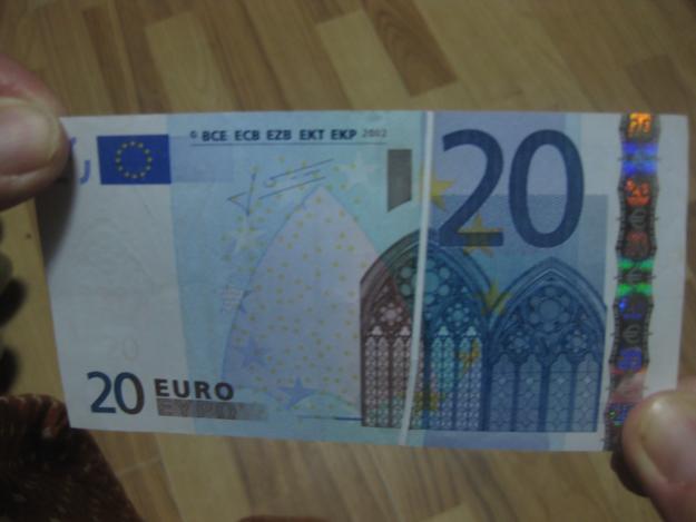 Billete de 20€ con defecto